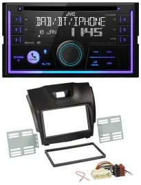 JVC MP3 USB 2DIN DAB Bluetooth CD Autoradio für Isuzu D-Max ab 2012 dunkelgrau