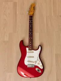 Электрогитара Fender '62 Stratocaster JV ST62-85 SSS Fullerton Candy Apple Red w/gigbag Japan 1984