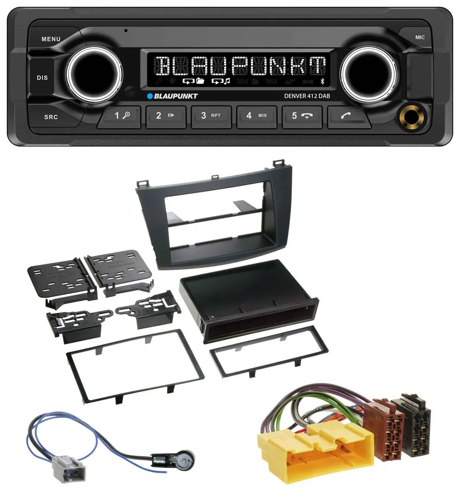 Blaupunkt Bluetooth DAB MP3 USB Autoradio für Mazda 3 (ab 2009)