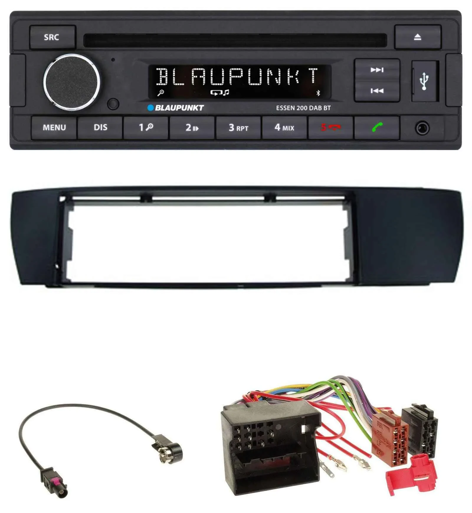 Blaupunkt USB MP3 Bluetooth DAB CD Autoradio für BMW X3 (E83 2004-2010) seitlich