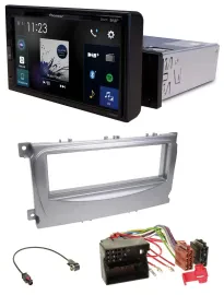 Pioneer DAB MP3 Bluetooth USB Autoradio für Ford S-Max Mondeo 07-14 silber