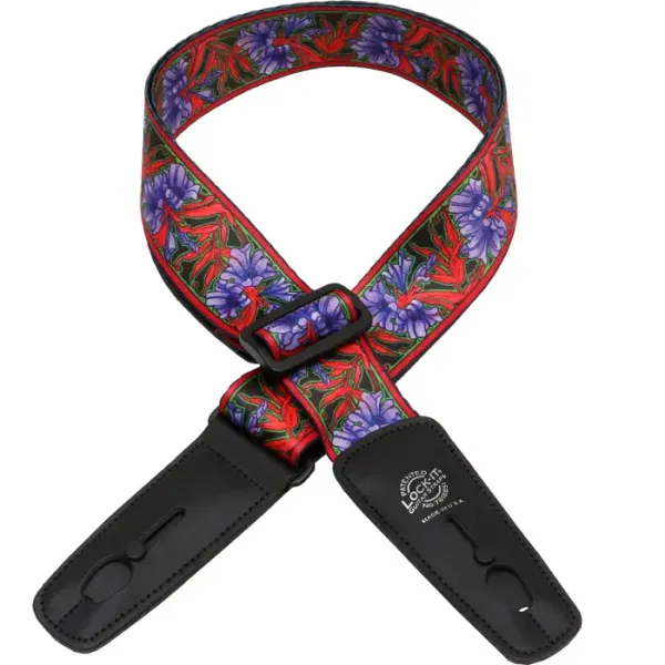 Ремень для гитары Lock-It Straps LIS-032-BM-2 Bob Masse Purple Flowers