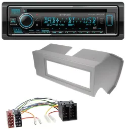 Автомагнитола Kenwood MP3 Bluetooth DAB USB CD для Fiat Panda (до 2002), серый