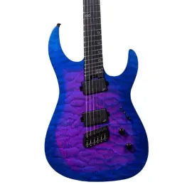 Legator N6FSS Ninja Multi-Scale Electric Guitar, Composite, Hyper Nova Blue