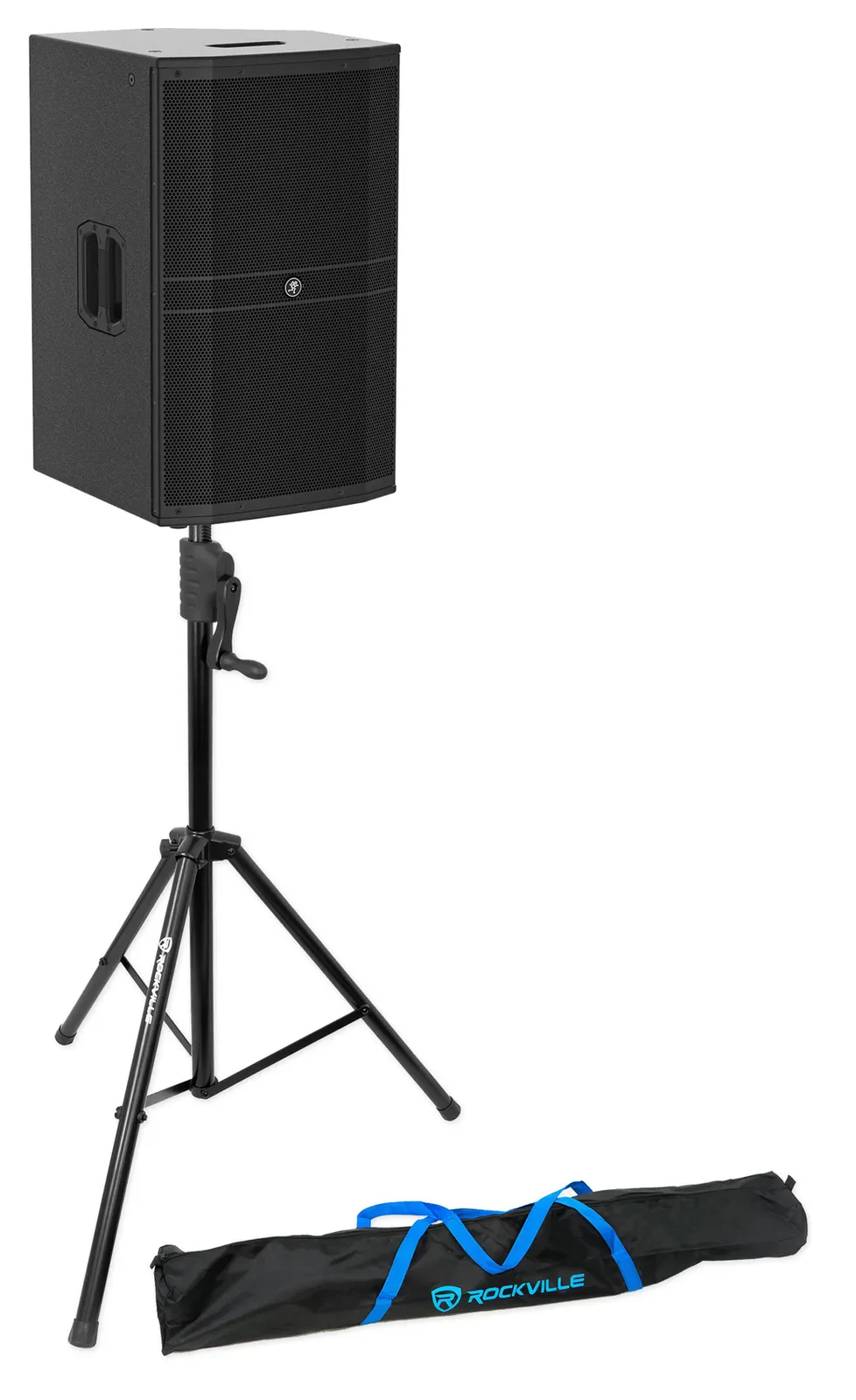 Mackie DRM215-P 15" 1600 Watt Professional Passive DJ PA Speaker+Crank-Up Stand