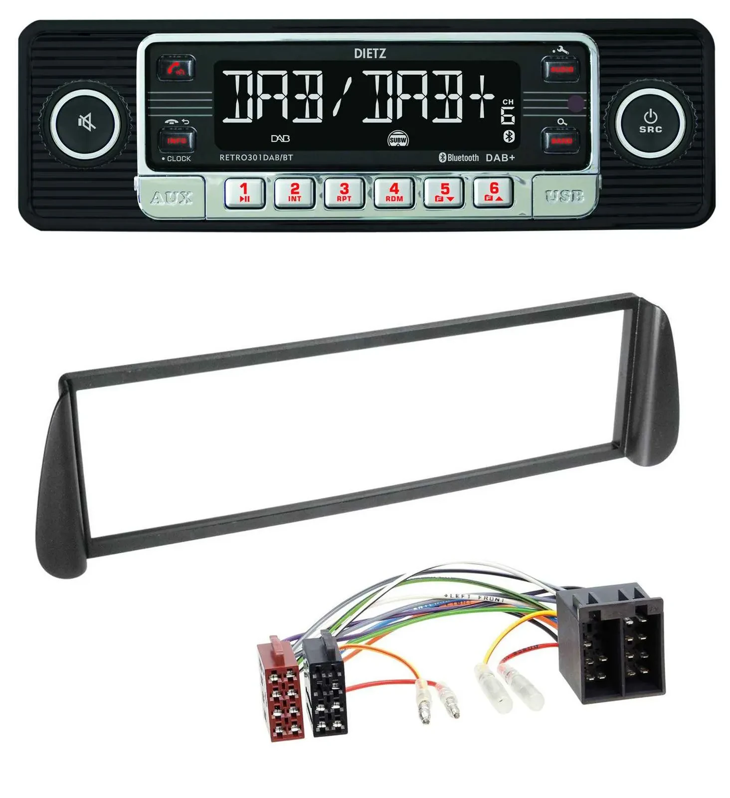 Dietz USB DAB MP3 Bluetooth Autoradio für Citroen Xsara Picasso (ab 2000)