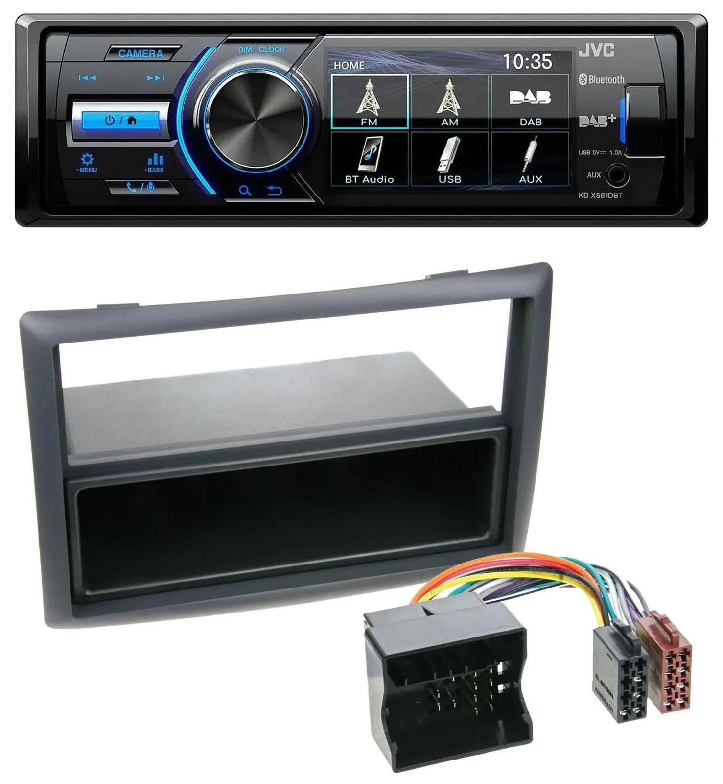 Автомагнитола для Renault Megane (2009–2010) JVC Bluetooth, MP3, USB, DAB