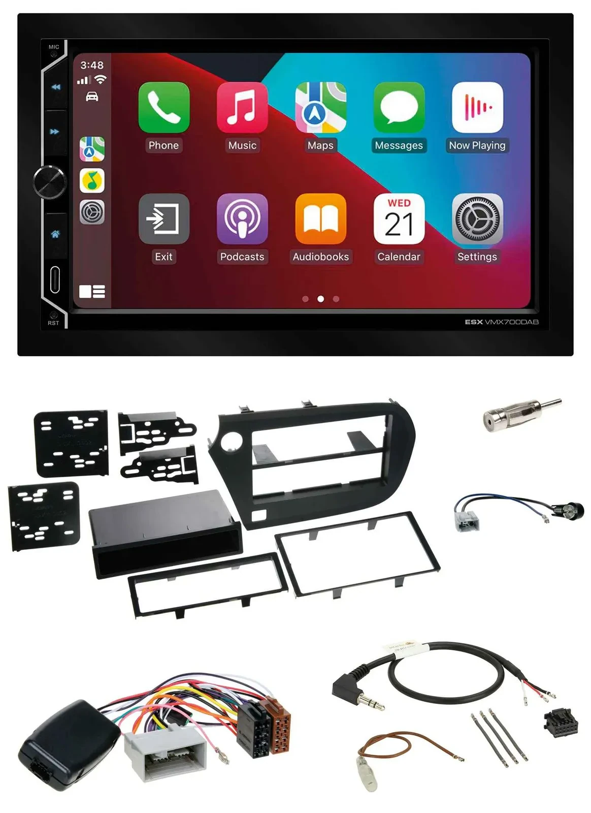 ESX 2DIN DAB USB Lenkrad Bluetooth Autoradio für Honda Insight ZE2 2009-2013