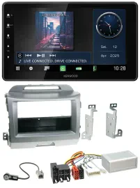 Автомагнитола для Kia Sportage 3 (2010–2015) Kenwood Bluetooth, USB, DAB, навигация, серебристая