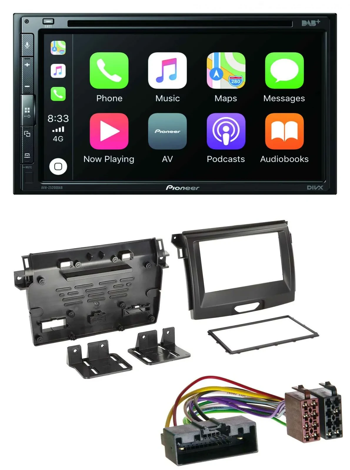 Автомагнитола для Ford Ranger Pioneer 2-DIN DVD, DAB, Bluetooth, USB (2AB, с 04/2015)