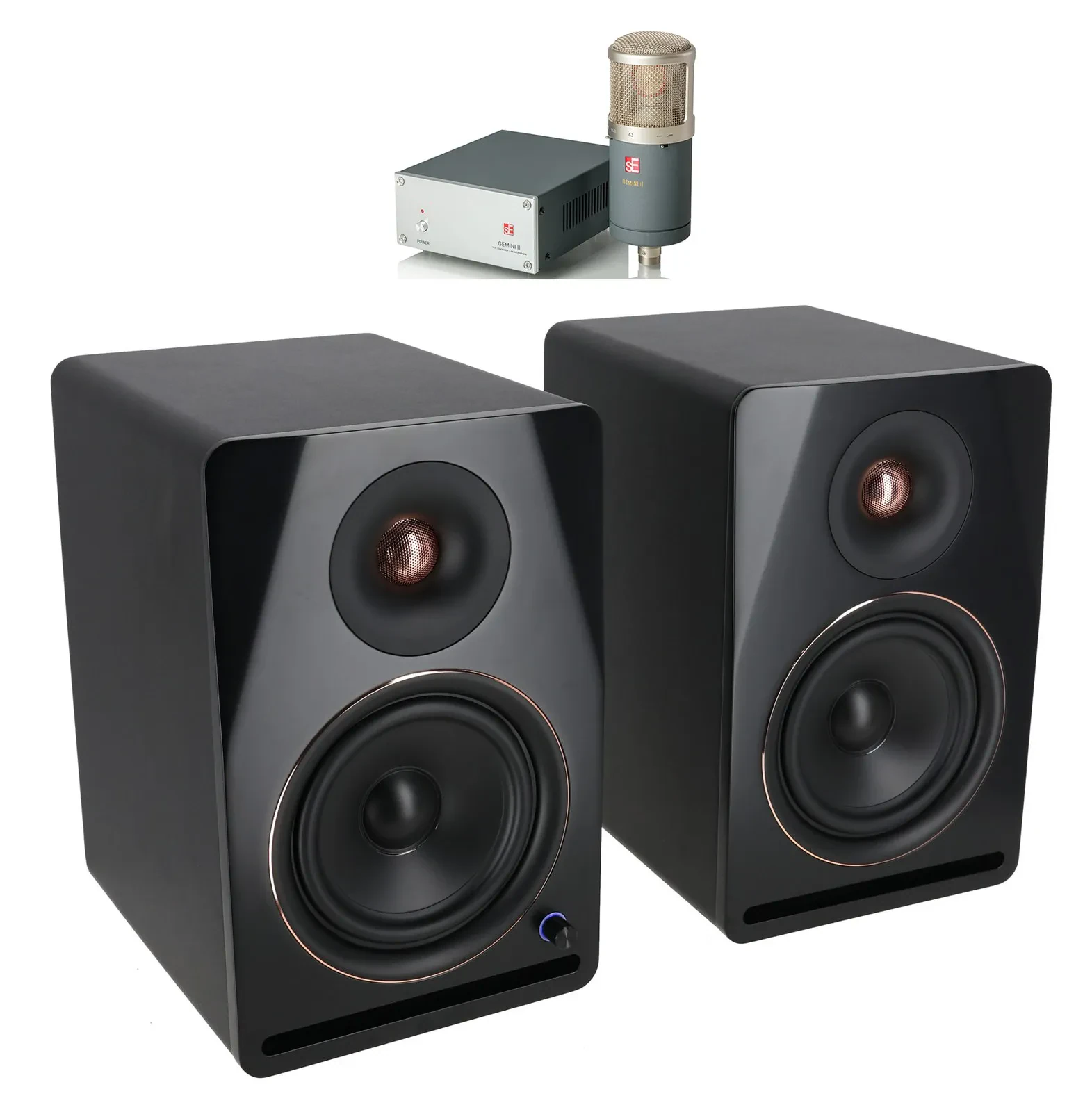 Se Electronics GEMINI II Dual Valve Condenser Recording Microphone+Monitors