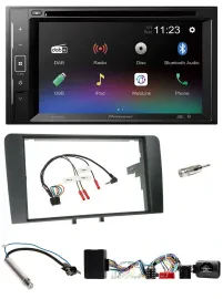 Pioneer Bluetooth Lenkrad USB 2DIN DAB DVD Autoradio für Audi A3 Symphony Aktiv