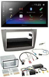 Pioneer USB Bluetooth DAB 2DIN Lenkrad Autoradio für Alfa Romeo Mito silber 14-1
