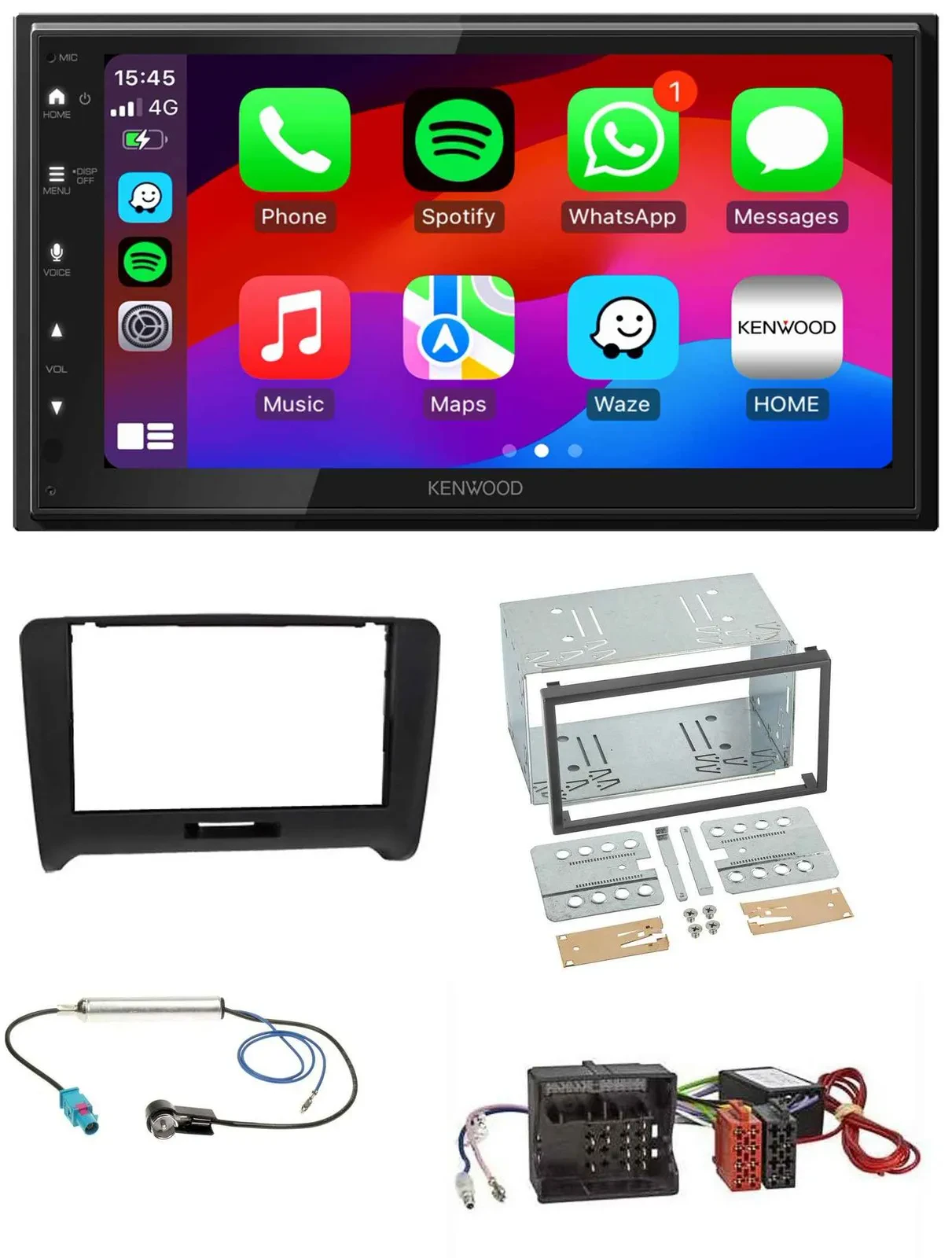 Автомагнитола для Audi TT (2006–2014) Kenwood 2DIN, MP3, USB, DAB, Bluetooth