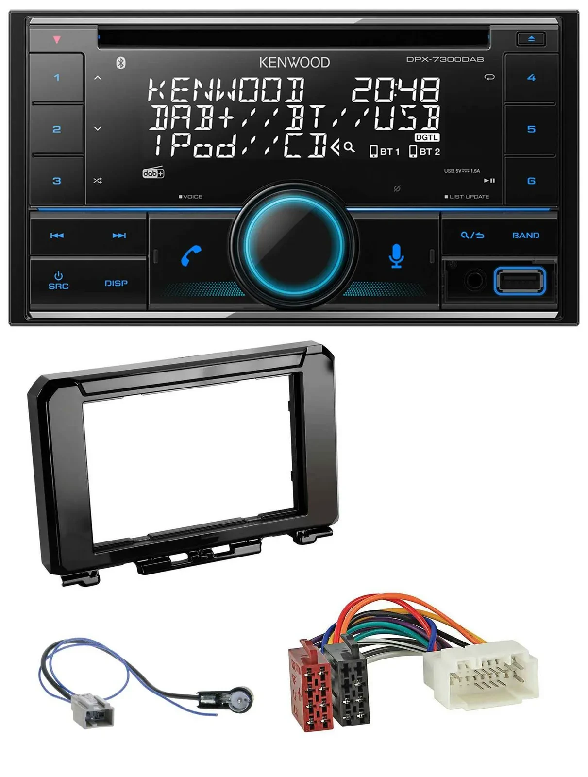 Автомагнитола для Suzuki Jimny (GJ, с 2018) Kenwood 2-DIN, CD, DAB, USB, Bluetooth, MP3