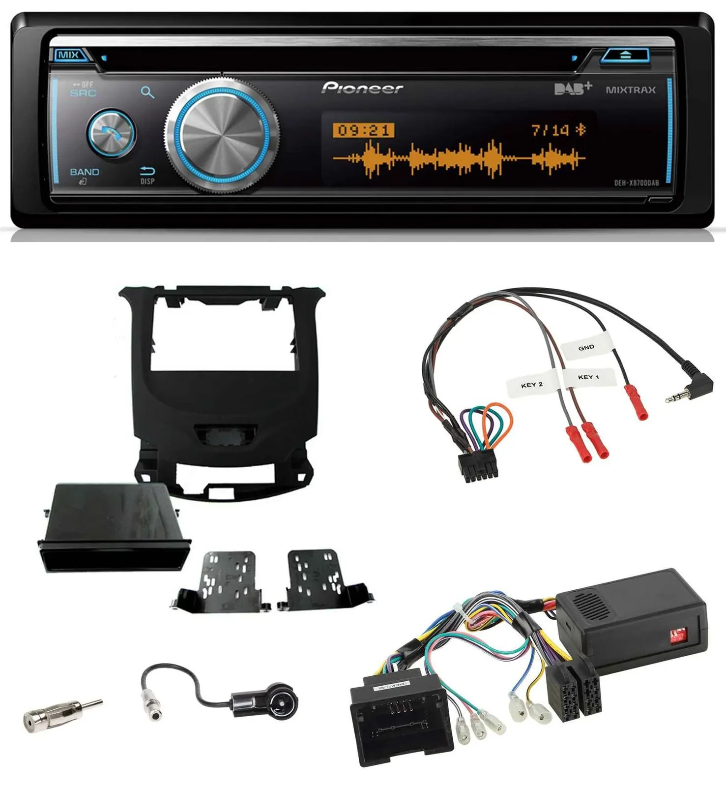 Автомагнитола Pioneer DAB USB CD Bluetooth для Chevrolet Cruze (с 2016), совместимая с кнопками на руле