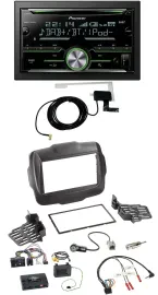 Автомагнитола для Jeep Renegade (с 2015) Pioneer 2DIN, CD, USB, Bluetooth, DAB, поддержка кнопок на руле