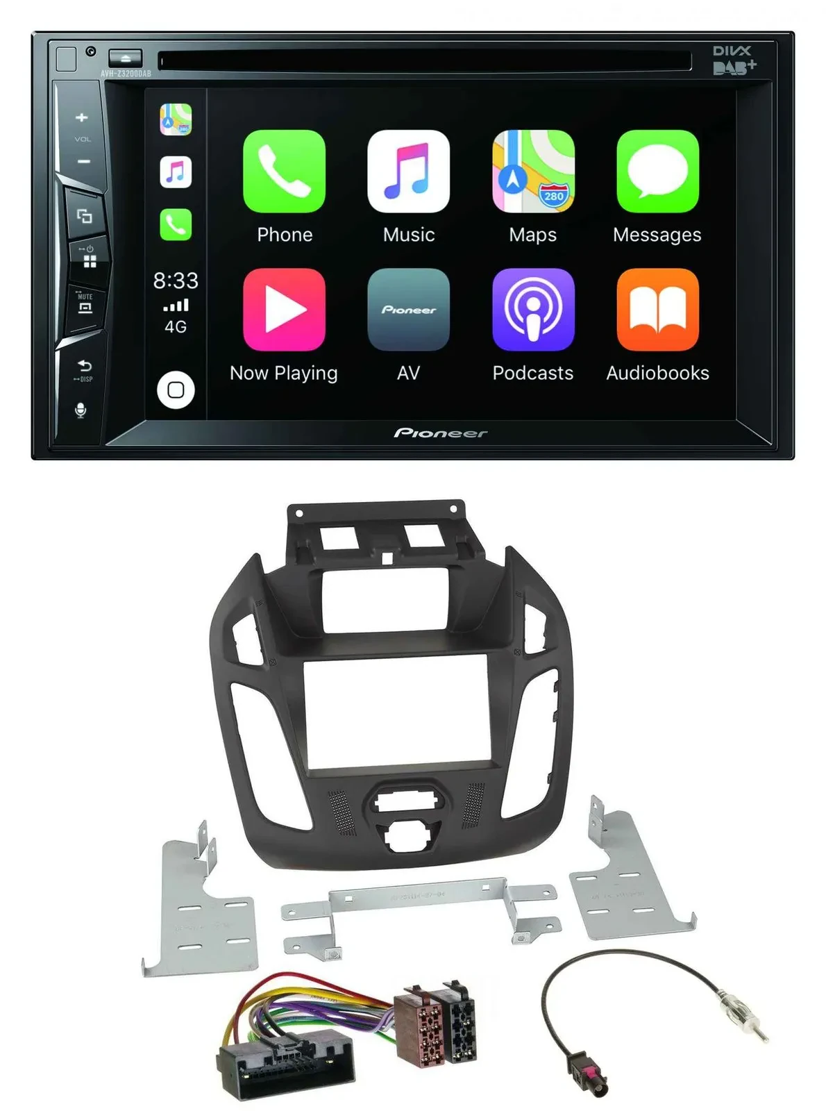 Автомагнитола для Ford Transit 2012–2018 Pioneer 2DIN, MP3/USB/DVD, Bluetooth, DAB