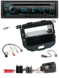 Автомагнитола Kenwood Bluetooth DAB, CD, USB для Hyundai i10 (2009–2013) черная