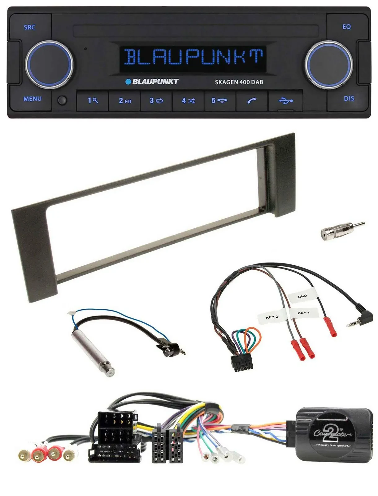 Blaupunkt DAB USB Bluetooth Lenkrad Autoradio für Audi A4 2000-2004 Can-Bus ISO