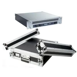 Audio MS 12002 2-Kanal Endstufe Set 2240W 4 Ohm 19" Rack Case Lüftergekühlt