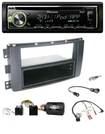 Автомагнитола для Smart ForFour 2004–2006 Pioneer DAB, CD, USB, MP3, черная, совместима с кнопками на руле