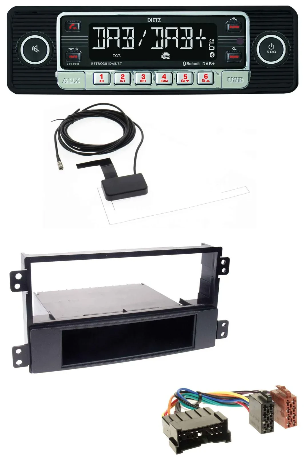 Автомагнитола для Hyundai Sonata NF (2002–2005) Dietz DAB Bluetooth USB MP3 черный