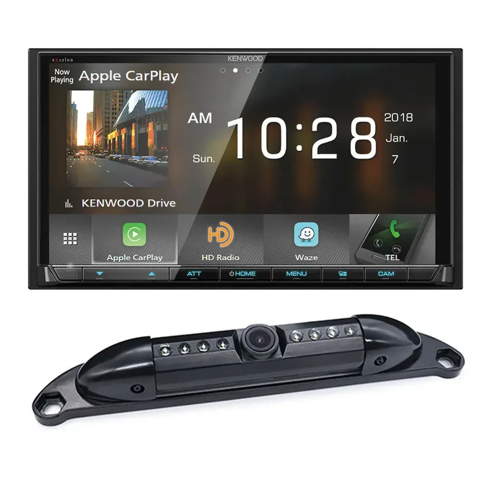 Автомагнитола Kenwood DMX908S 6.95", 2-DIN (набор, с камерой)