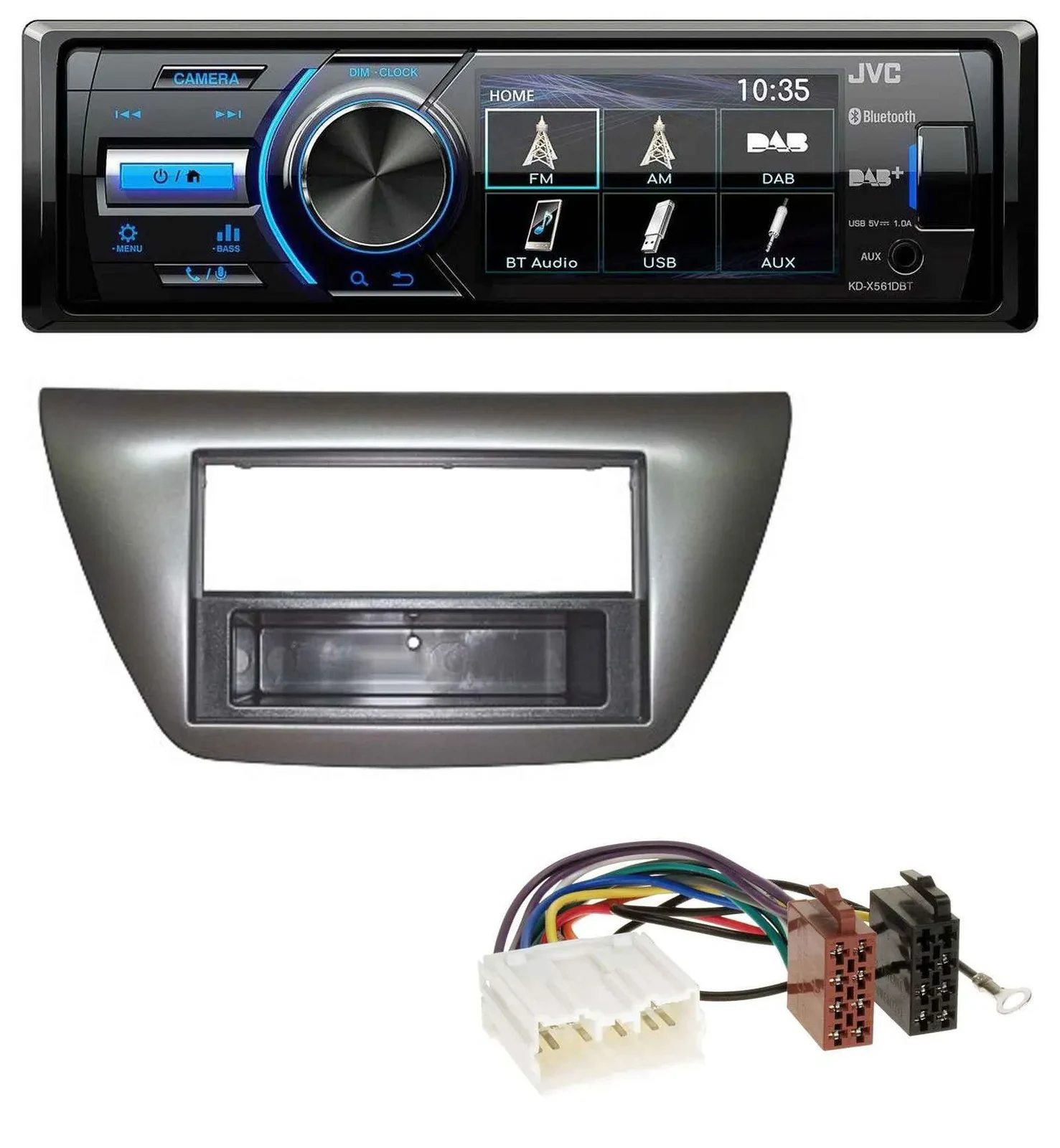 JVC Bluetooth MP3 USB DAB Autoradio für Mitsubishi Lancer Evo 2004-2008