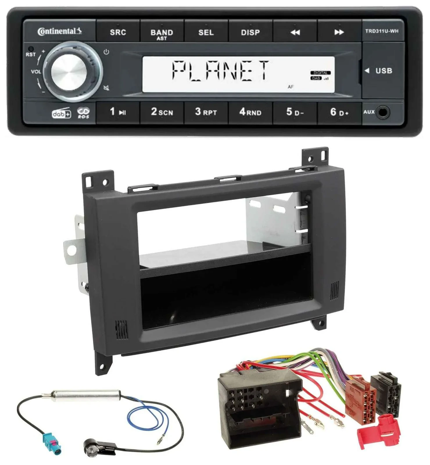 Continental MP3 AUX USB DAB 1DIN Autoradio für Mercedes Vito Viano 06-14 Rubbert