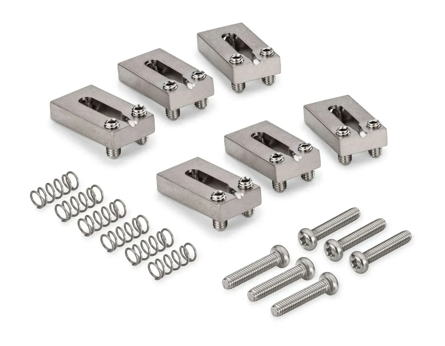 Седло бриджа для электрогитары Schaller 20692400 KTS Block Titanium Vintage Strat (6 штук)