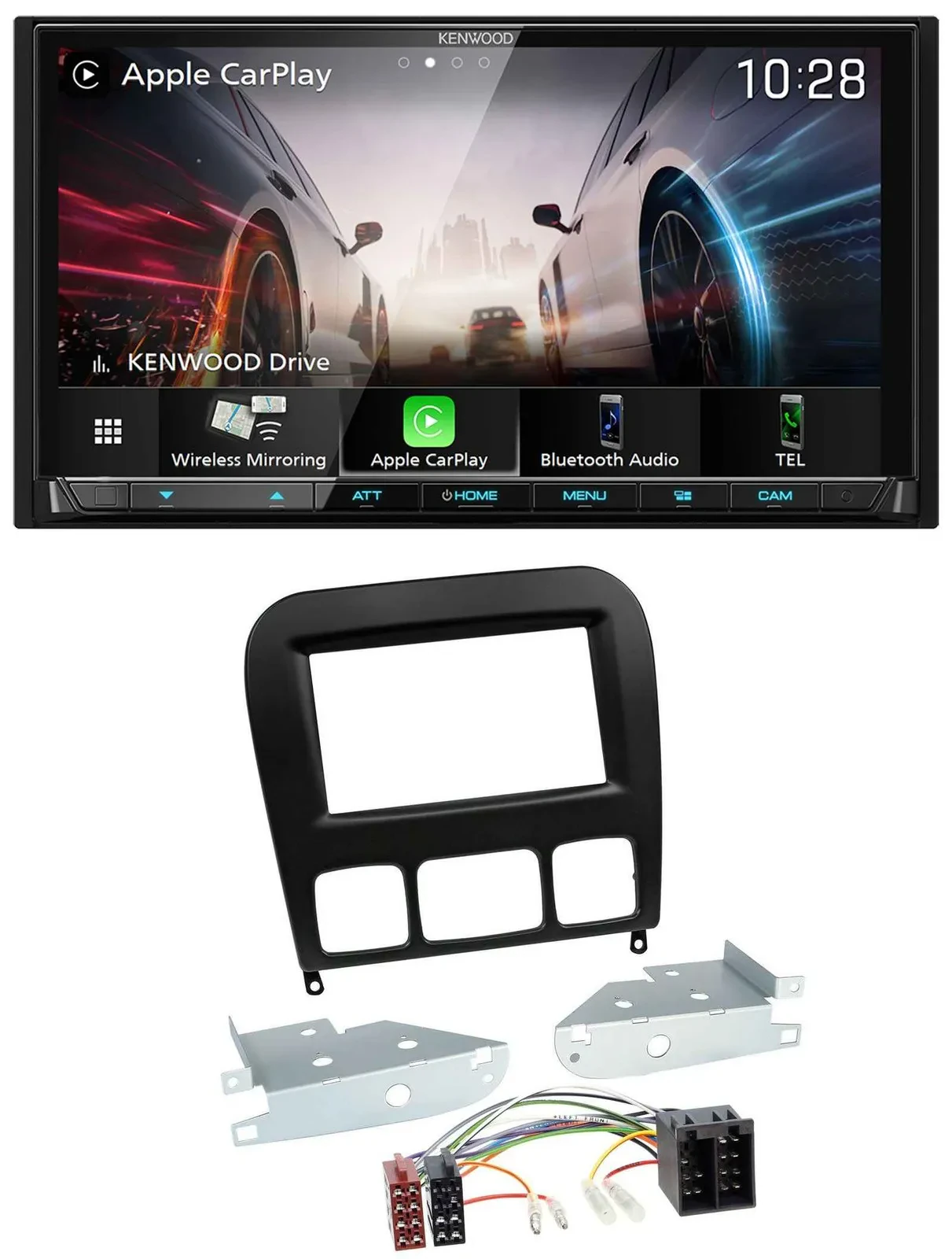 Kenwood MP3 2DIN USB DAB Bluetooth Autoradio für Mercedes S-Klasse 1998-2005 sch