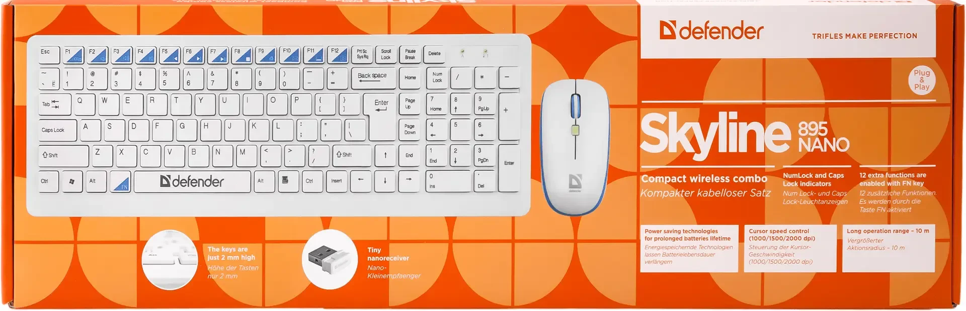 DEFENDER Defender Skyline 895 RU беспроводной набор,белый, мультимедийный