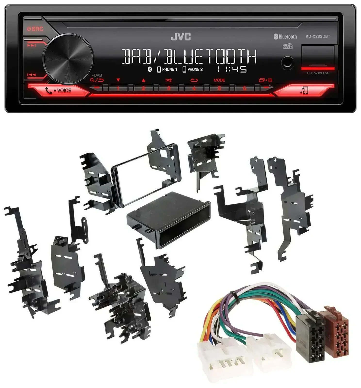 Автомагнитола для Toyota (Highlander, MR2, Sequoia, Yaris) JVC Bluetooth USB DAB MP3