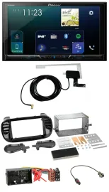 Pioneer 2DIN DAB USB MP3 Bluetooth Autoradio für Fiat 500 (ab 12) schwarz