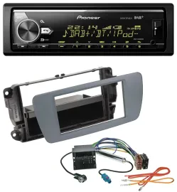 Pioneer Bluetooth USB DAB MP3 Autoradio für Seat Ibiza (ab 08) conemaragrau