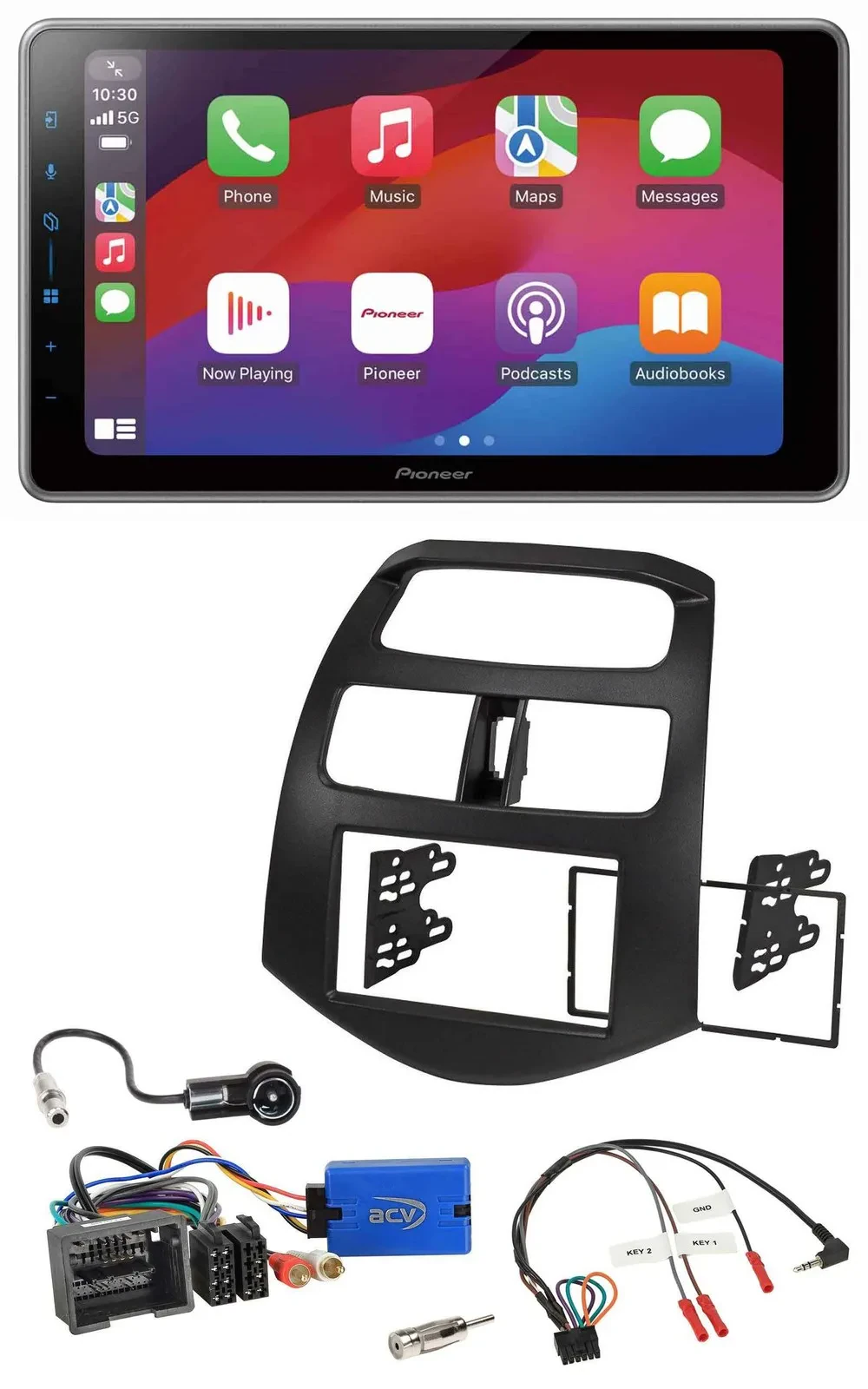 Pioneer Lenkrad USB DAB Bluetooth 2DIN Autoradio für Chevrolet Spark 2013-2015