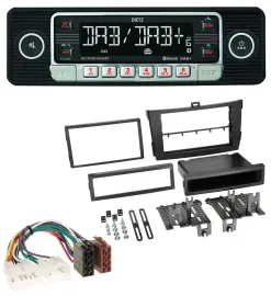 Dietz USB DAB MP3 Bluetooth Autoradio für Toyota Corolla ab 2009 schwarz