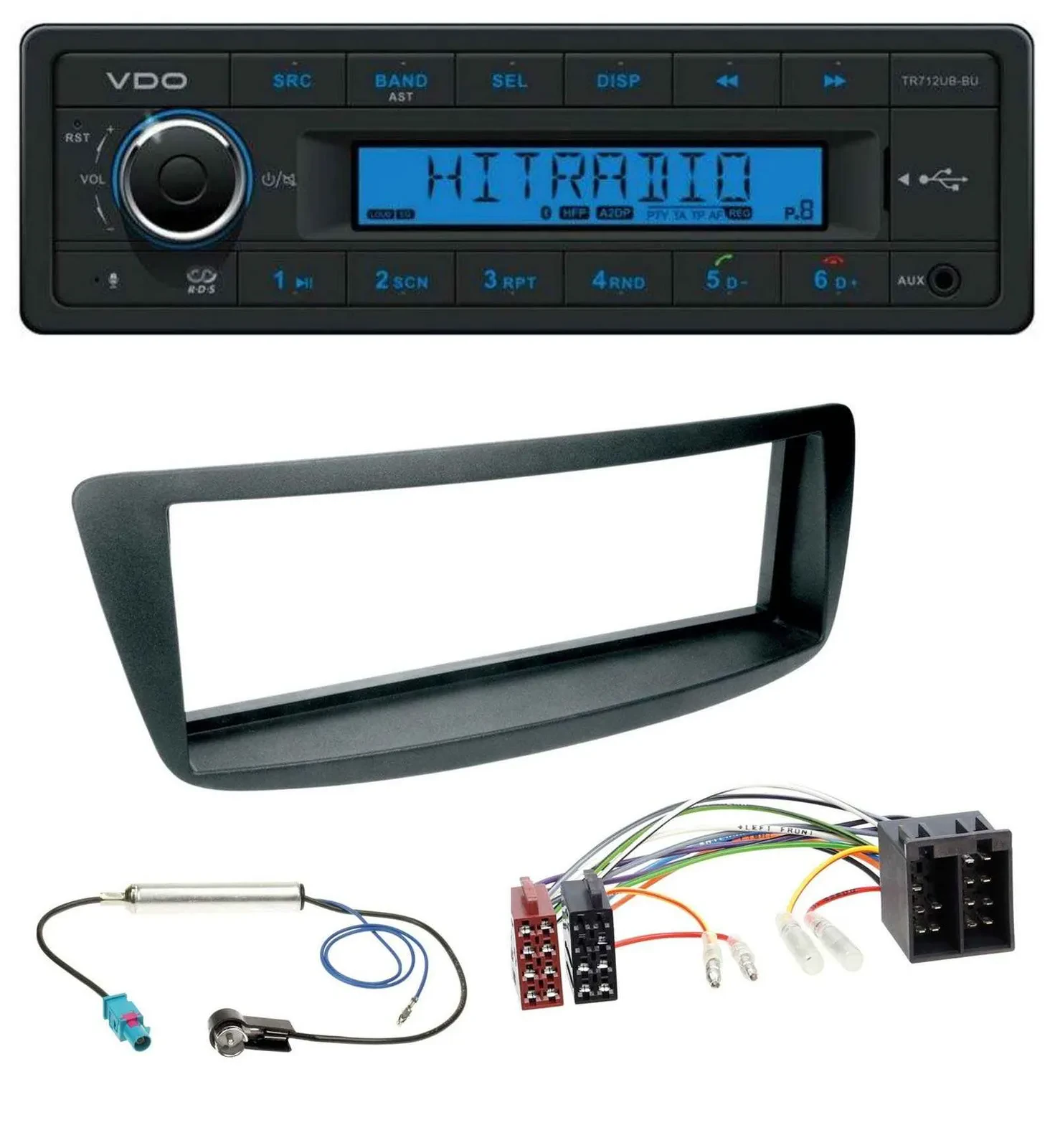VDO Bluetooth AUX USB MP3 Autoradio für Citroen C1 Peugeot 107 Fakra Phantomeins