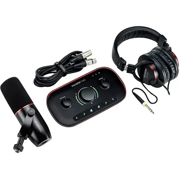 Focusrite Vocaster Two Studio Ultimate Podcasting Bundle for Content Creation