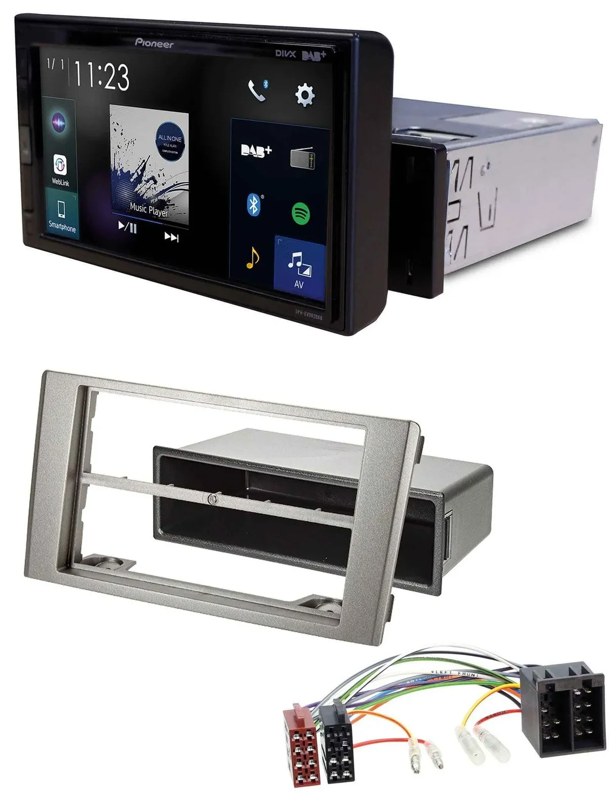 Pioneer DAB MP3 Bluetooth USB Autoradio für Iveco Daily (2006-2014) silber