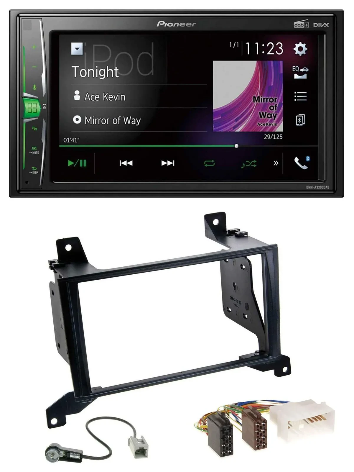 Pioneer 2DIN MP3 DAB USB Bluetooth Autoradio für Hyundai Santa Fe CM 09-12