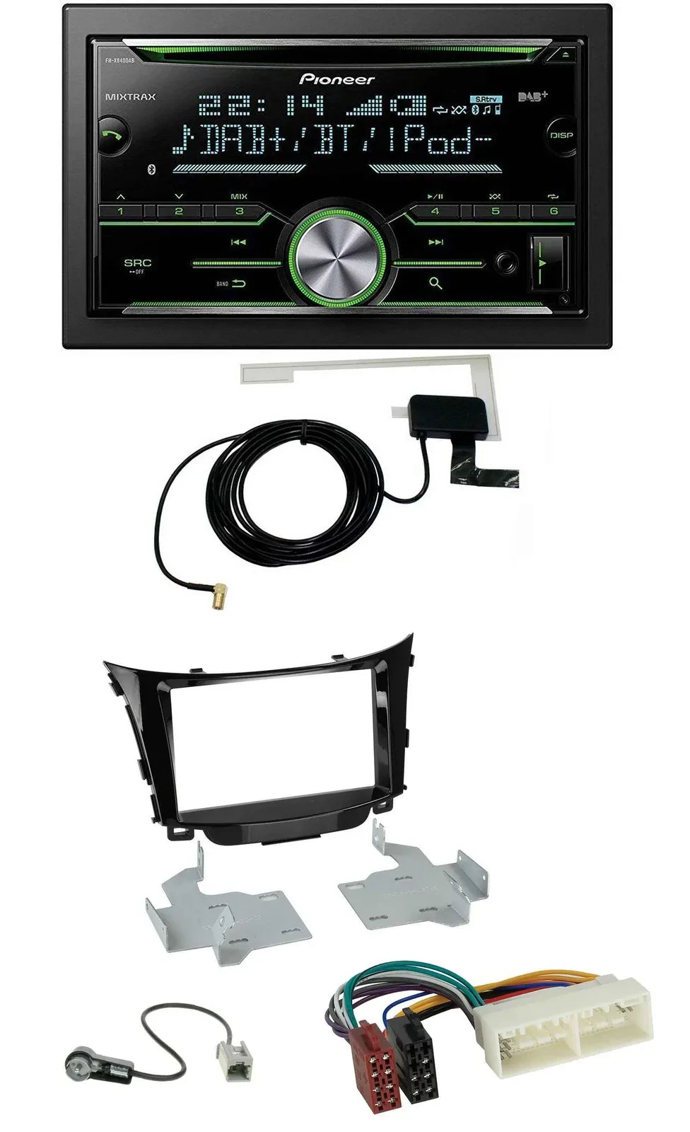 Pioneer CD USB MP3 Bluetooth 2DIN DAB Autoradio für Hyundai I30 (ab 2017)