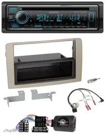 Автомагнитола для Lancia Musa 2004–2012 Kenwood Bluetooth, DAB, USB, CD, поддержка кнопок на руле