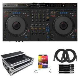 DJ-контроллер с джогом AlphaTheta DDJ-GRV6 Black с аксессуарами