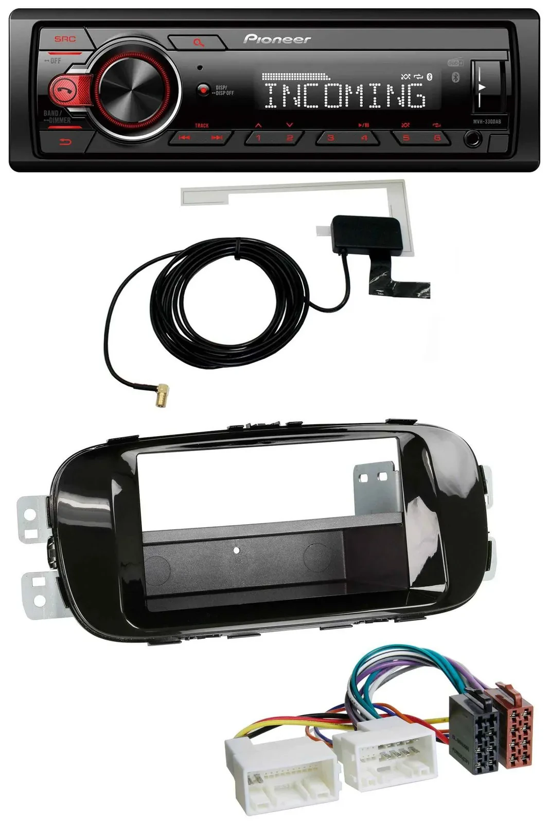 Автомагнитола Pioneer USB MP3 DAB Bluetooth для Kia Soul PS (с 2014), черный глянец