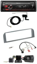 Автомагнитола Pioneer 1 DIN USB DAB MP3 для Alfa Romeo 147/GT 2007–2010 антрацит