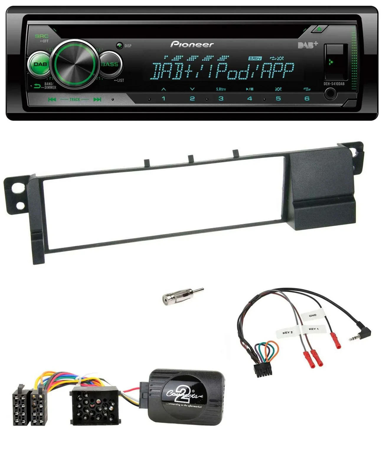 Pioneer USB MP3 DAB Lenkrad CD Autoradio für BMW 3er E46 (98-07)