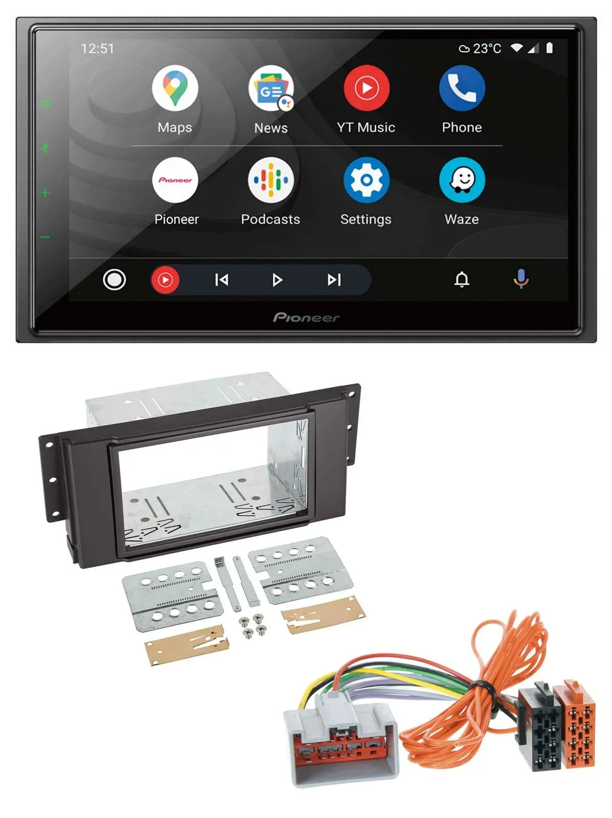 Pioneer USB 2DIN DAB MP3 Bluetooth Autoradio für Land Rover Free Lander 11-12