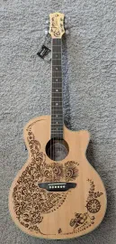 Luna Model HEN OA SPR Henna Oasis Acoustic Electric Folk Size Cutaway Guitar